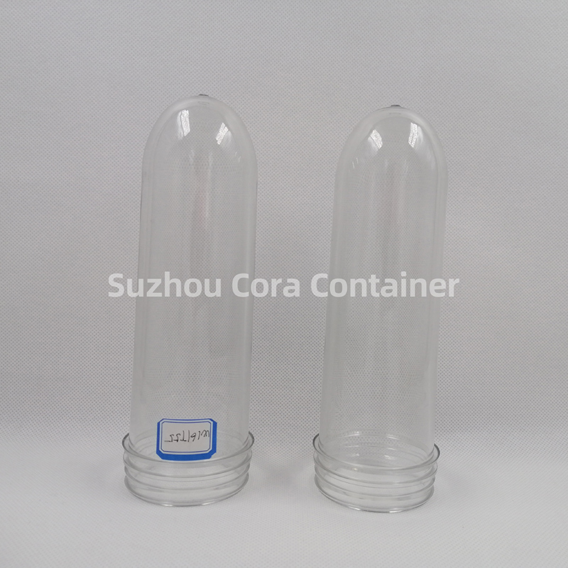 55mm 161g คอขนาด 64 มม. Plasitc Pet Preform สำหรับน้ำมันเครื่องดื่มน้ำ