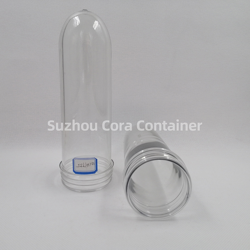 55mm 161g คอขนาด 64 มม. Plasitc Pet Preform สำหรับน้ำมันเครื่องดื่มน้ำ