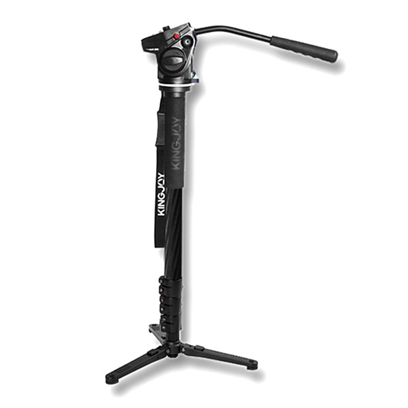 Kingjoy โรงงานขายตรงพับเก็บได้ 4 ส่วนมืออาชีพและมีความยืดหยุ่น Monopod กับหัวกระทะสำหรับกล้องโทรทรรศน์