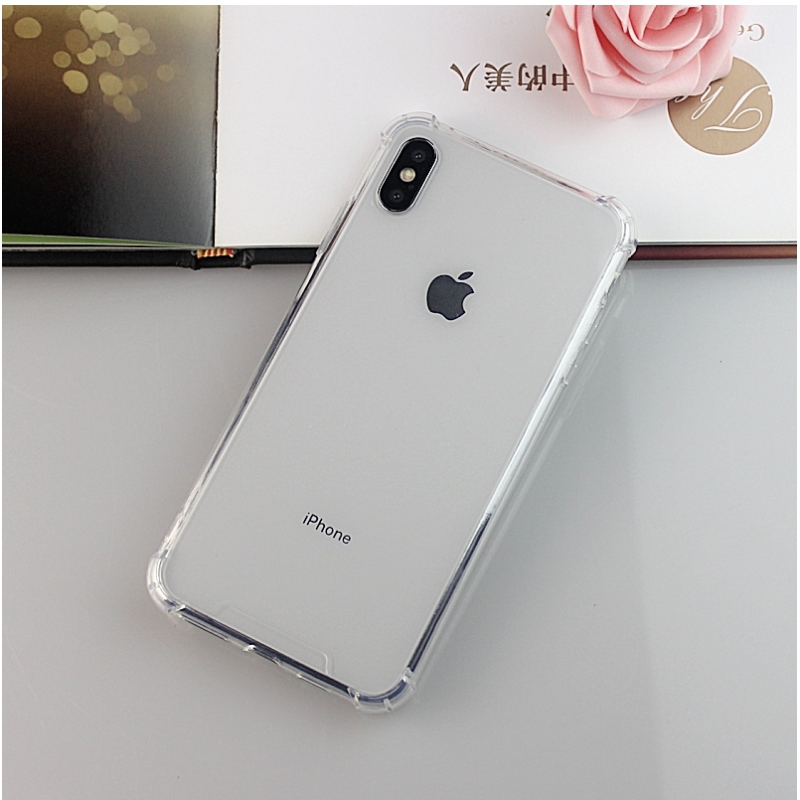 เคสโทรศัพท์ iPhone XS Max ชัดเจน TPU + PC สูงพร้อมมุมป้องกันแรงกระแทก