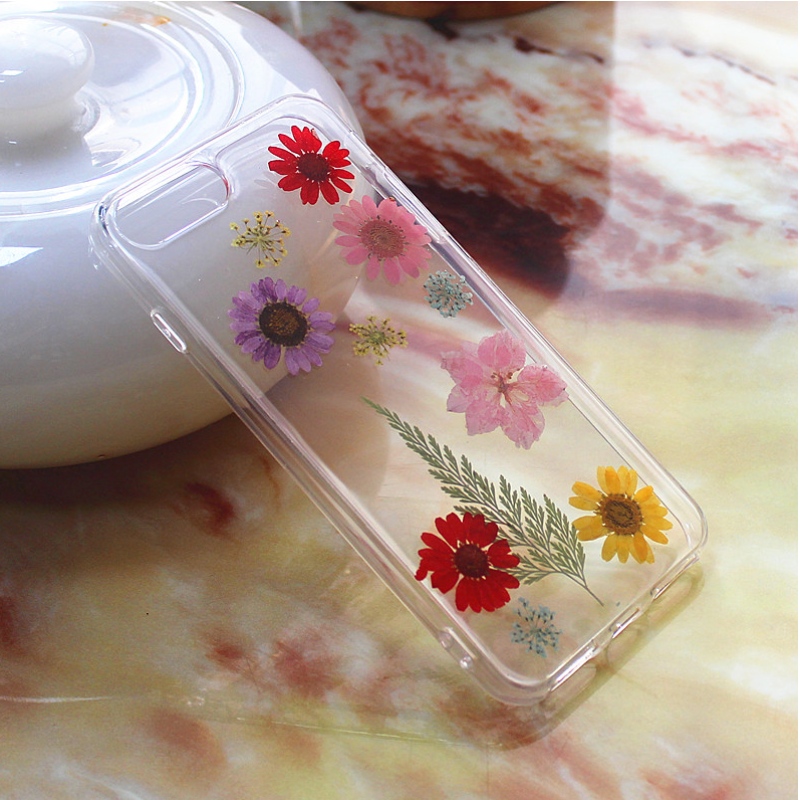 เคสโทรศัพท์มือถือ TPU + PC Epoxy ลายดอกไม้ด้านในสำหรับ iPhone 6 Plus / 7 Plus / 8 Plus