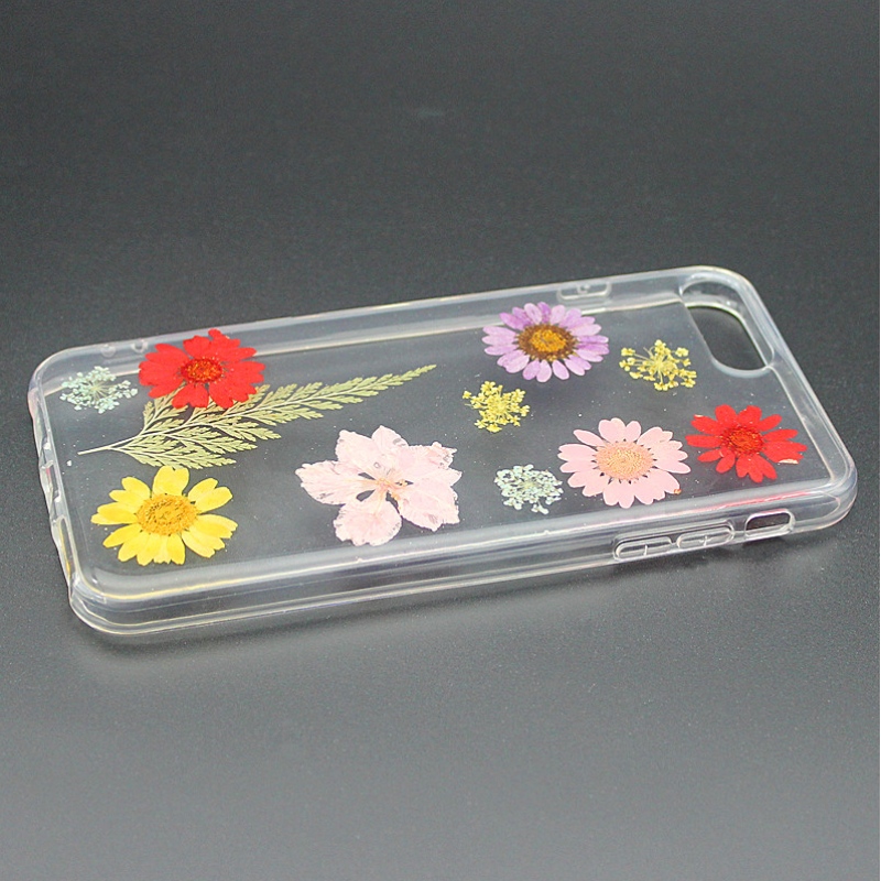 เคสโทรศัพท์มือถือ TPU + PC Epoxy ลายดอกไม้ด้านในสำหรับ iPhone 6 Plus / 7 Plus / 8 Plus