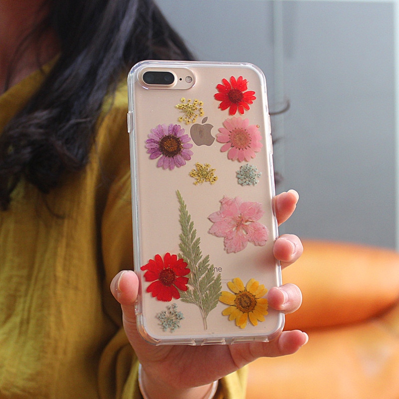 เคสโทรศัพท์มือถือ TPU + PC Epoxy ลายดอกไม้ด้านในสำหรับ iPhone 6 Plus / 7 Plus / 8 Plus