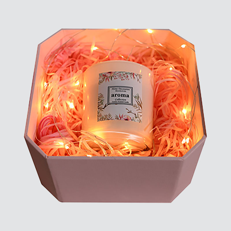 กล่องของขวัญสีชมพูหวาน Bowknot รูปแผ่นพับเทียนถ้วยช็อคโกแลตกล่องของขวัญสวยงาม