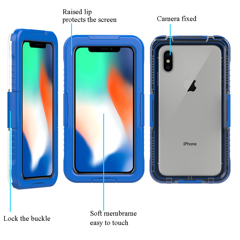 เคสโทรศัพท์กันน้ำ iphone XS Max wterproof เคสมือถือ lifeproof case (Blue)
