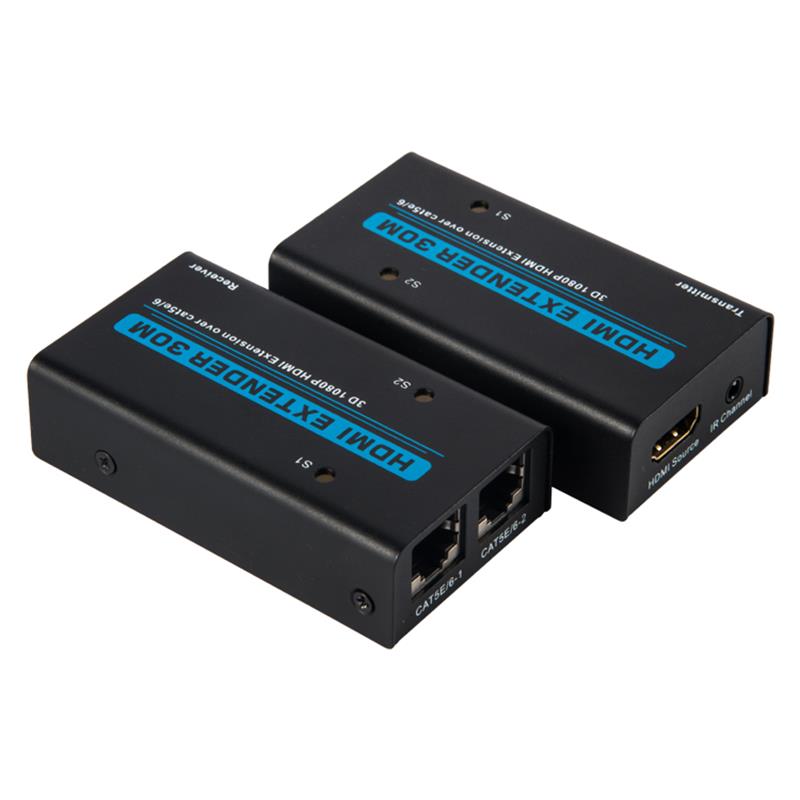 V1.3 HDMI Extender 30m บนสายเคเบิลคู่ cat5e / 6 รองรับ Full HD 1080P