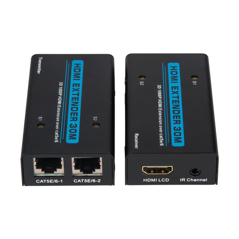 V1.3 HDMI Extender 30m บนสายเคเบิลคู่ cat5e / 6 รองรับ Full HD 1080P