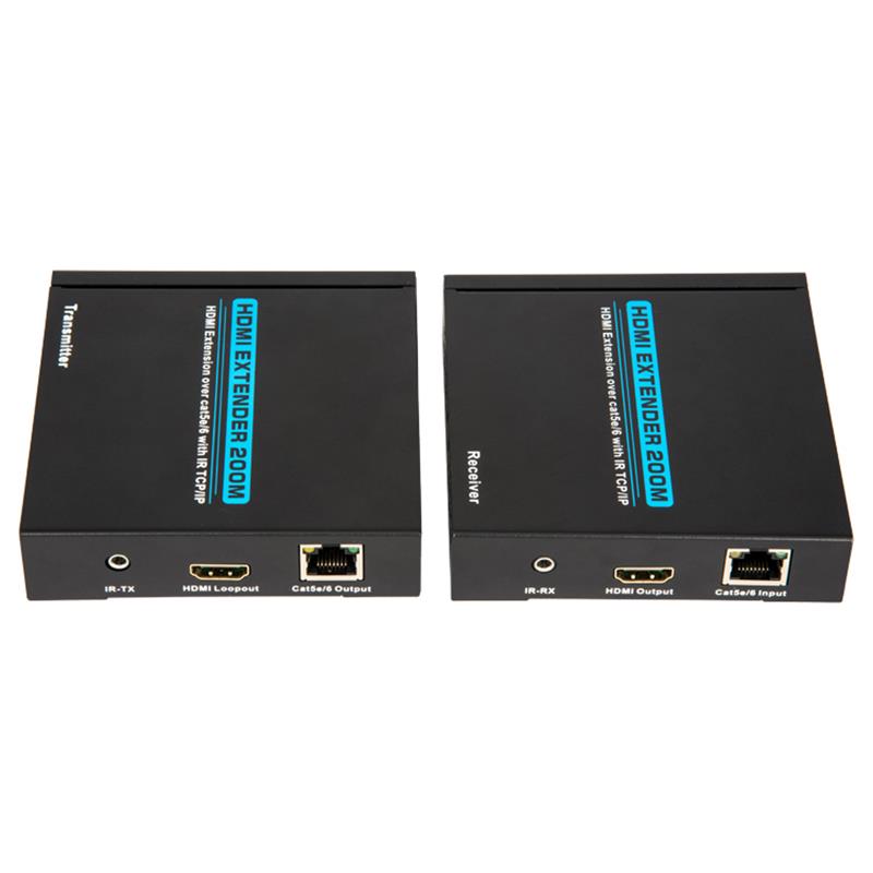 V1.3 HDMI Extender 200 เมตรบนสายเดี่ยว cat5e / 6 รองรับ Full HD 1080P POE