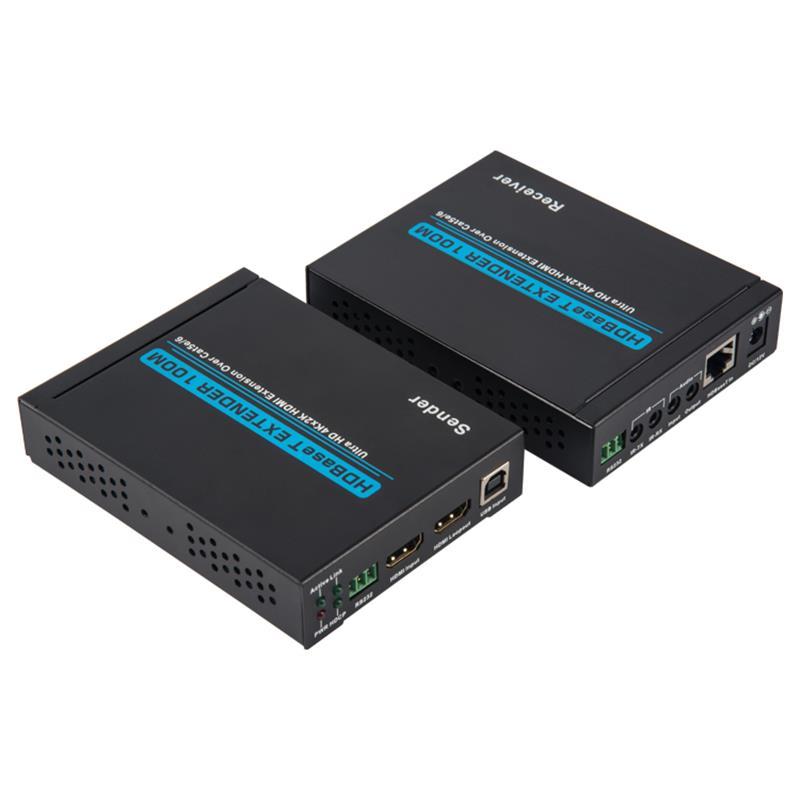 v1.4.4k hdbaset HDMI KVM Extender 100M ภายใต้ 4k2K และ 30Hz และผ่าน 5E-6 ประเภทสายเคเบิล