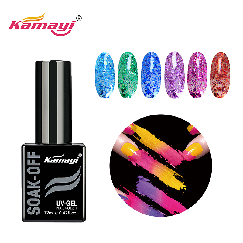 Kamayi ราคาโรงงานที่มีคุณภาพสูงเล็บขายส่ง kamayi 400 สีแช่ปิดยูวีเล็บเจลขัดเลื่อมเจลขัด