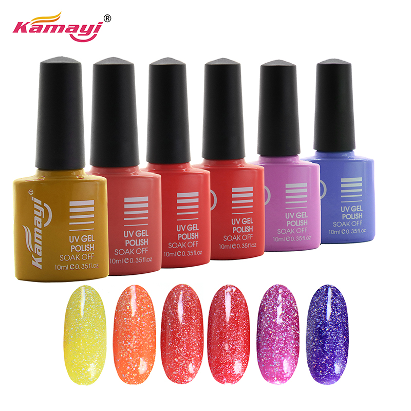 Kamayi ขายส่งฐานน้ำ 8ml ปลอดสารพิษไม่มีกลิ่นอินทรีย์สิ่งแวดล้อมสุขภาพวัสดุนีออนเจลยูวีเจลโปแลนด์สำหรับเล็บ