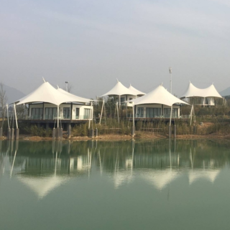 บ้านสำเร็จรูป 2 คนบ้าน China Glamping เต็นท์พักแรมสุดหรูแห่งโรงแรมเต็นท์รีสอร์ทพร้อมห้องน้ำและการตกแต่งภายใน