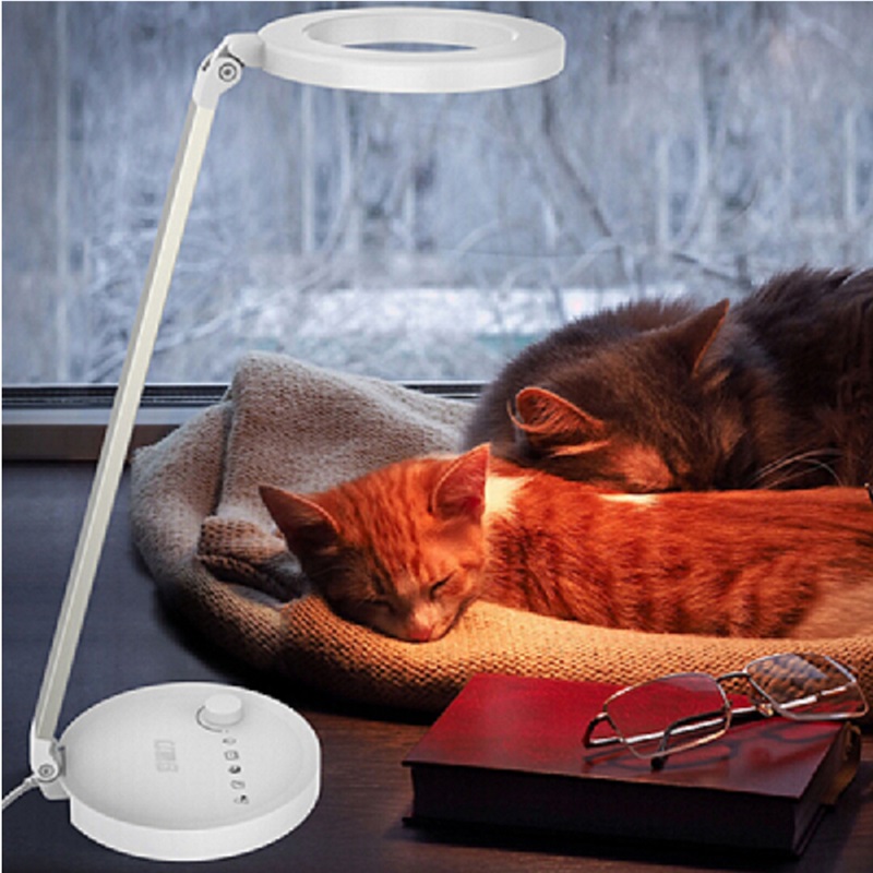 โคมไฟตั้งโต๊ะ led 688s หมุนได้ 95ra 12w สีขาว
