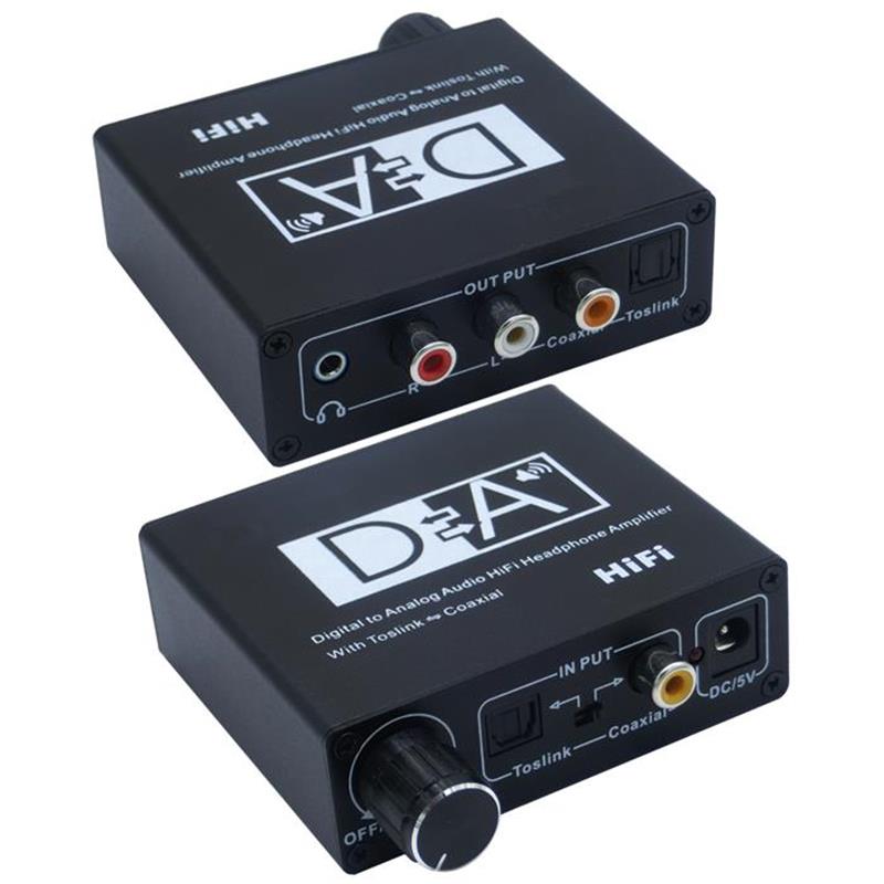 แอมพลิไฟเออร์ HiFi หูฟังระบบเสียงดิจิตอลเป็นดิจิตอลพร้อมระบบเสียง Toslink Coaxial