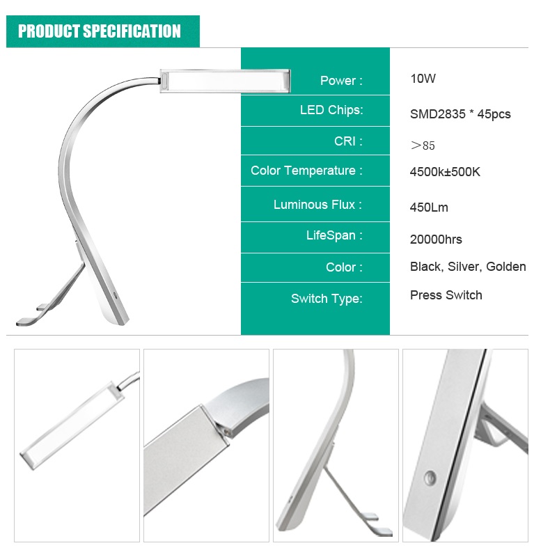 โคมไฟสัมผัสสำหรับโน้ตบุ๊คคอมพิวเตอร์ข้างเตียง SMD2835 LED ดูแลดวงตา