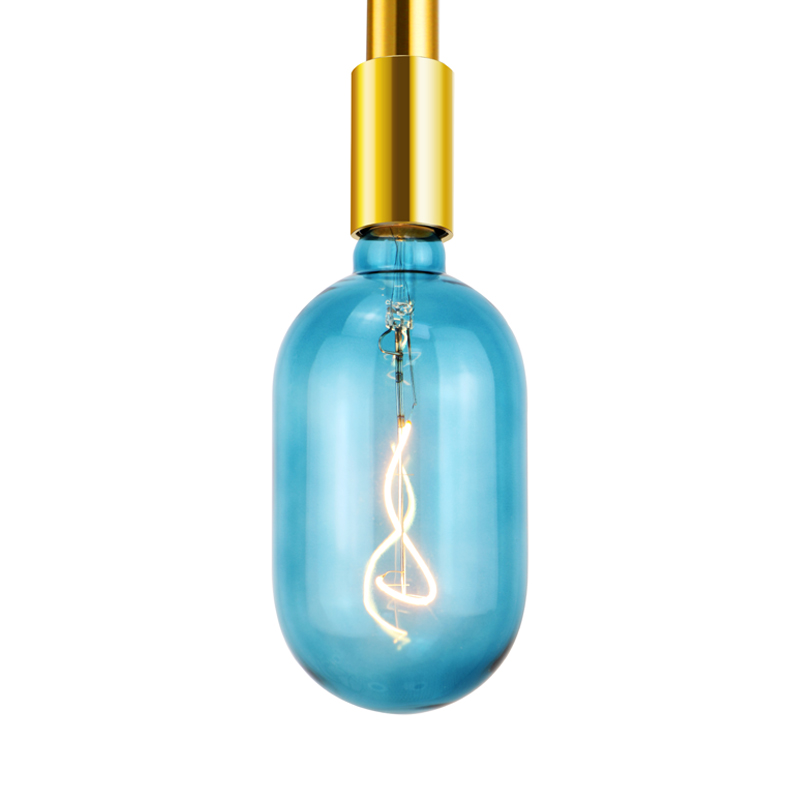 ถัง Aqua Blue clear 105 มม. ขนาดใหญ่ตกแต่งไฟ led
