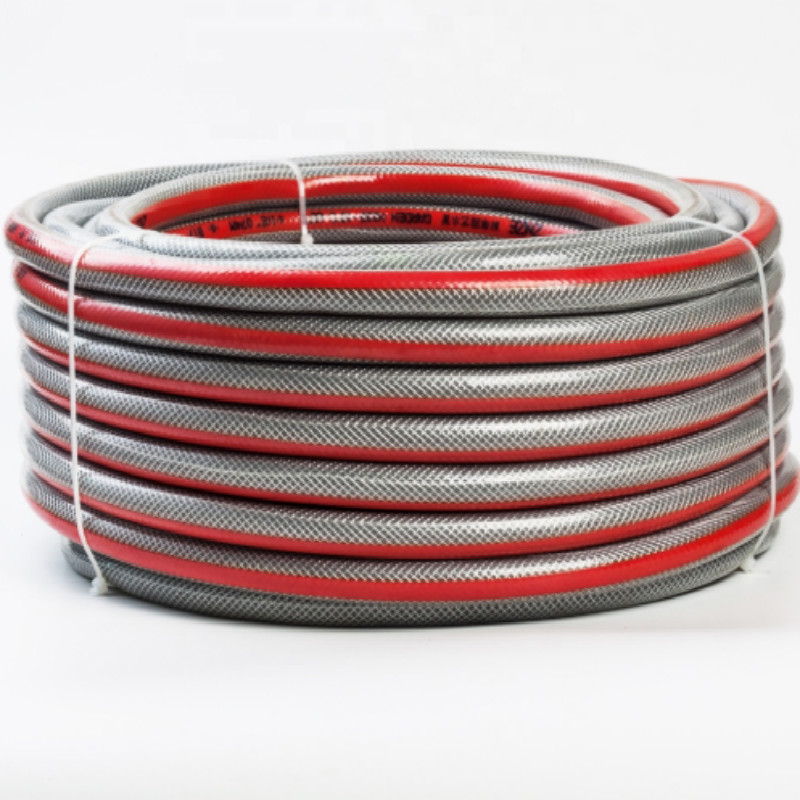 ไม่มีกลิ่นที่มีคุณภาพดีที่มีสีสันที่มีความยืดหยุ่นไฟเบอร์ถักเสริมสร้างท่อพลาสติกพีวีซีสวน