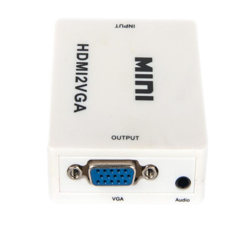 มินิขนาด HDMI เป็น VGA + Audio Converter 1080P