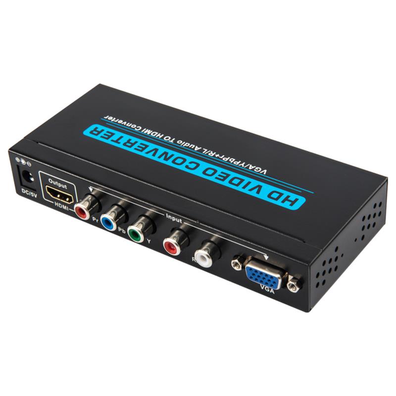 เสียง VGA / YPbPr + R / L เพื่อแปลง HDMI 1080P