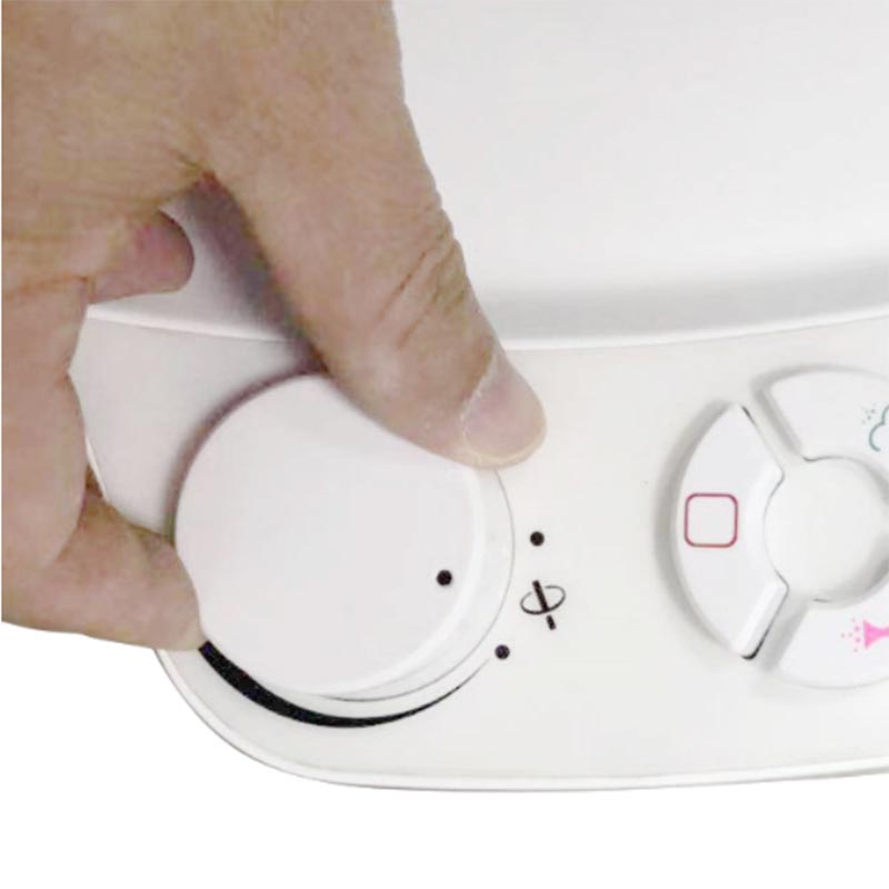 ที่นั่งส้วมแบบกดปุ่มกลม