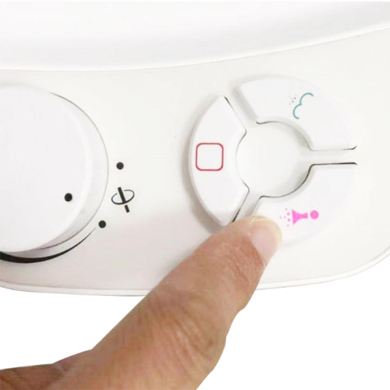 ที่นั่งส้วมแบบกดปุ่มกลม