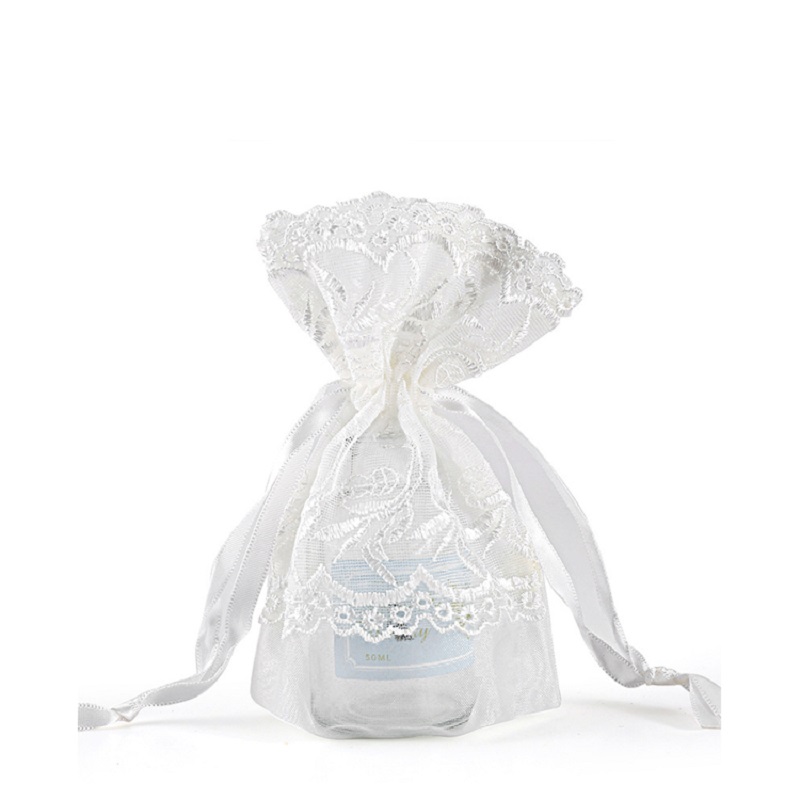 SGS59 คริสต์มาสถุงของขวัญ Organza ที่กำหนดเองพิมพ์แต่งงานถุงบรรจุภัณฑ์น้ำตาลตาข่ายถุง Drawstring ขายส่ง