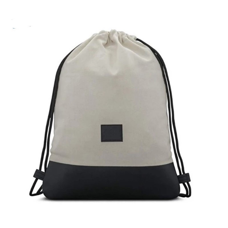 SG68 ที่กำหนดเองเดินทางผ้าฝ้ายผ้าใบ Drawstring กระเป๋าเป้สะพายหลังกระเป๋ากีฬาสำหรับยิม