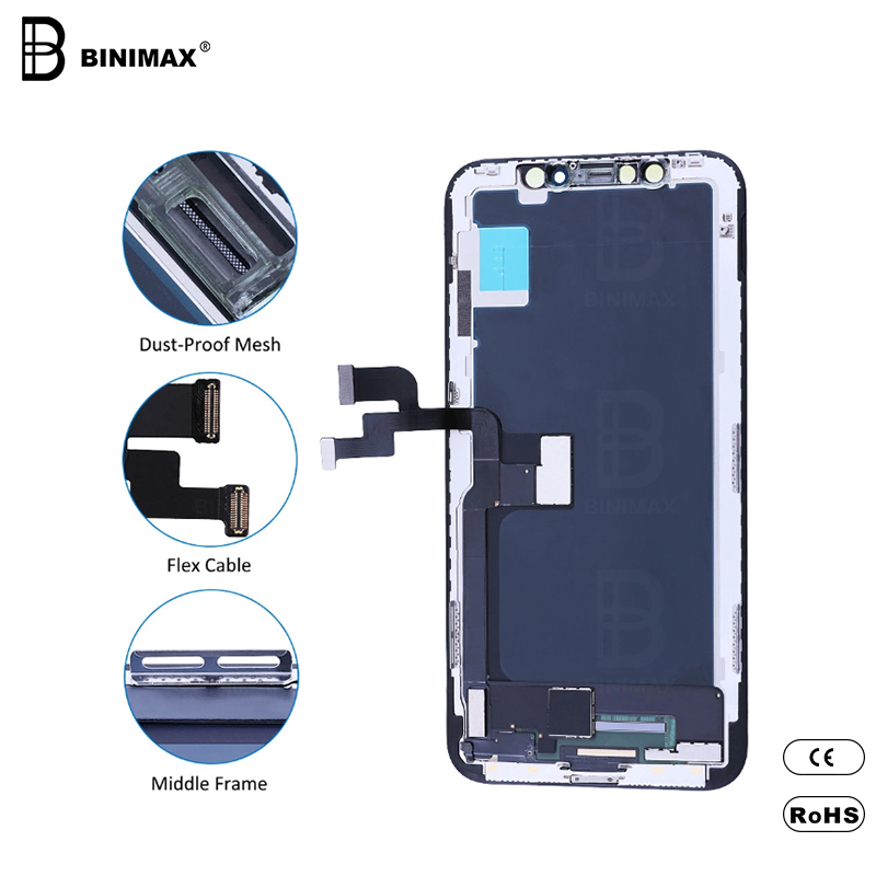 BINIMAX FHD จอแสดงผล LCD โทรศัพท์มือถือ LCD สำหรับ ip X