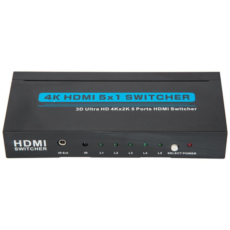 V1.4 4K / 30Hz HDMI 5x1 Switcher รองรับ 3D Ultra HD 4K * 2K / 30Hz