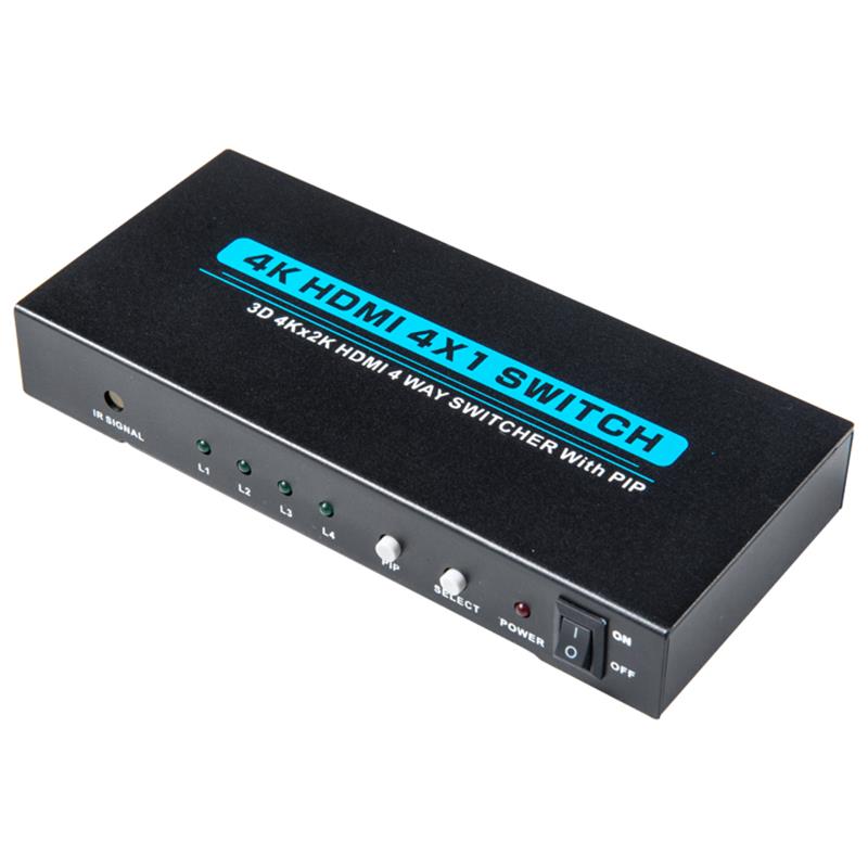v1.4-4k-30hz hdmi 4x1 สวิตช์กับจิบสนับสนุน 3D Super HD 4K 30Hz และ