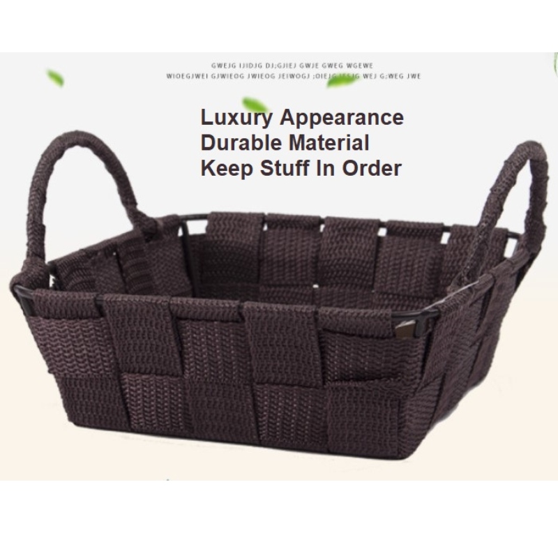 ตะกร้าผ้าทอมือโพรพิลีน