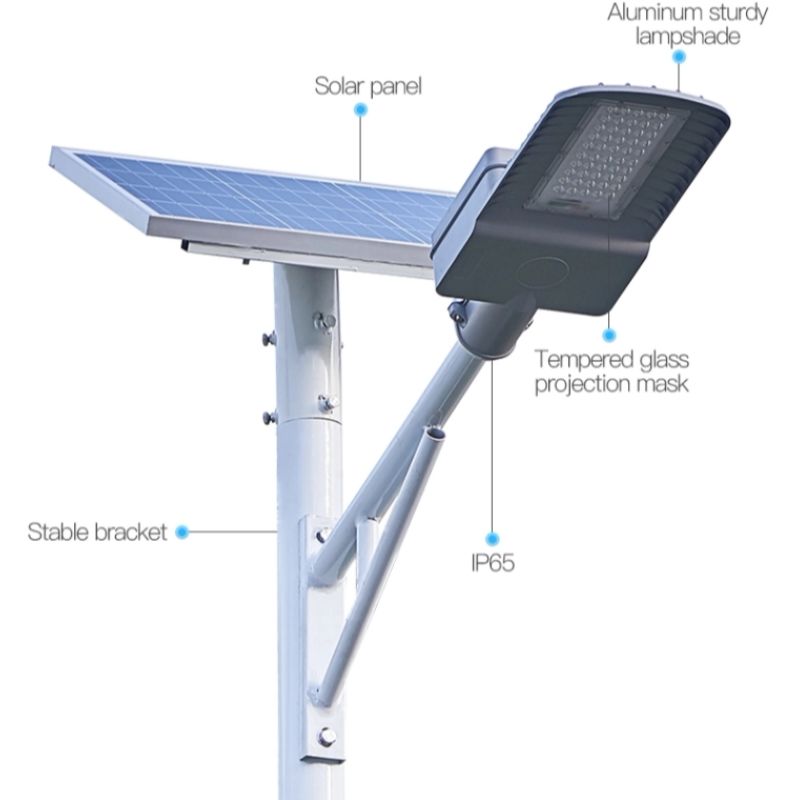 ip65 กันน้ำกลางแจ้ง 30 วัตต์ 50 วัตต์ไฟถนน led พลังงานแสงอาทิตย์