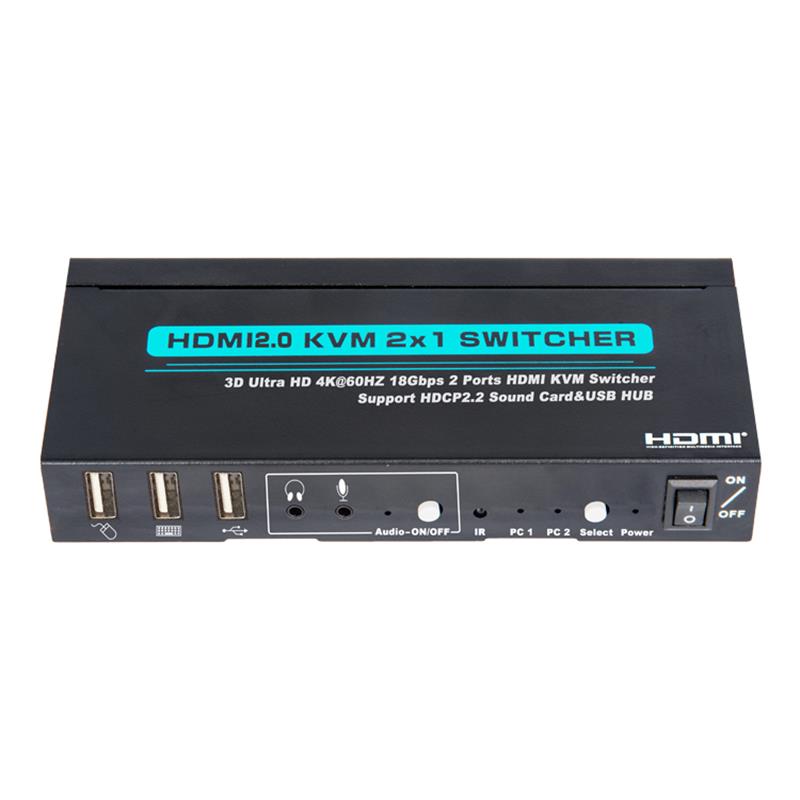 V2.0 HDMI KVM 2x1 Switcher รองรับ 3D Ultra HD 4Kx2K / 60Hz