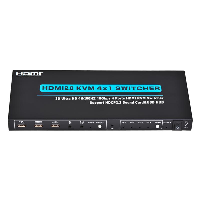 V2.0 HDMI KVM 4x1 Switcher รองรับ 3D Ultra HD 4Kx2K / 60Hz