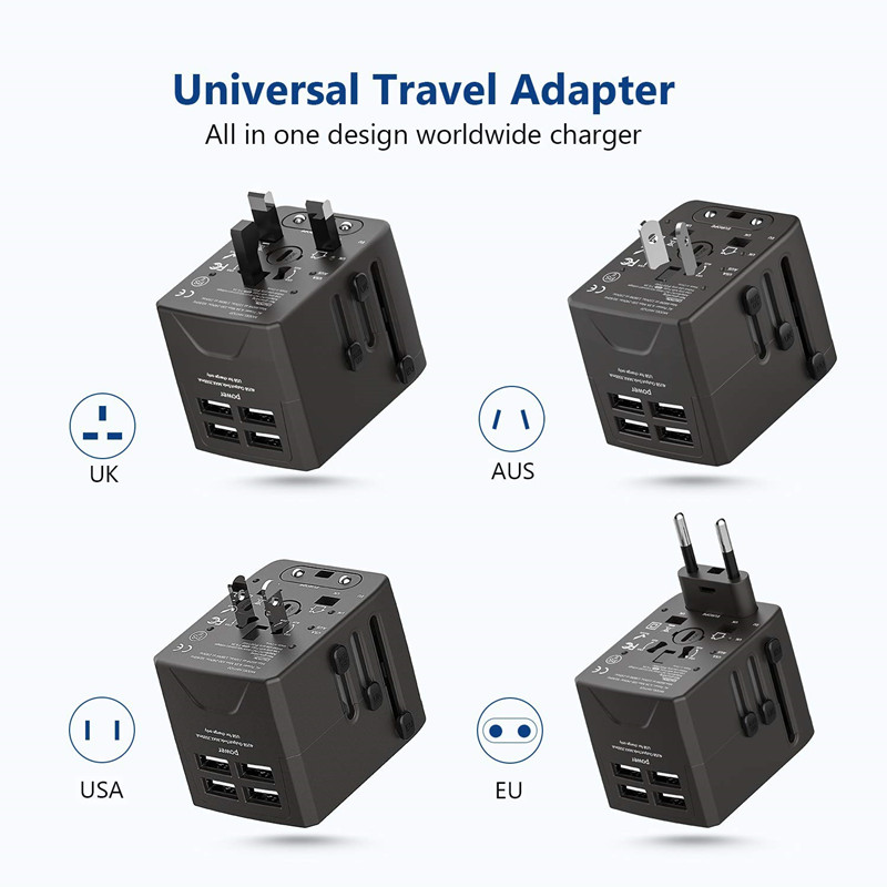 มันเป็นเรื่องจริงที่ใช้ในการเดินทางระหว่างประเทศพอร์ต USB สี่สำหรับ 150 ประเทศและภูมิภาคการเดินทางท่องเที่ยวอะแดปเตอร์ G-I F สหภาพยุโรป