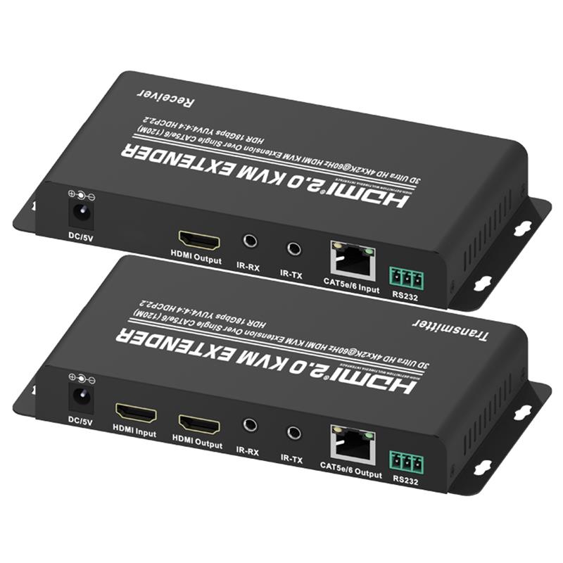 HDMI 2.0 KVM Extender 120 ม. ใน CAT5e / 6 รองรับ Ultra HD 4Kx2K @ 60Hz HDCP2.2