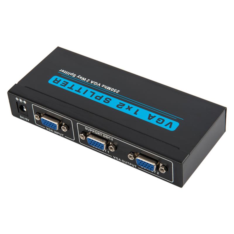 250MHz 2 Way VGA 1x2 Splitter รองรับ 1080p