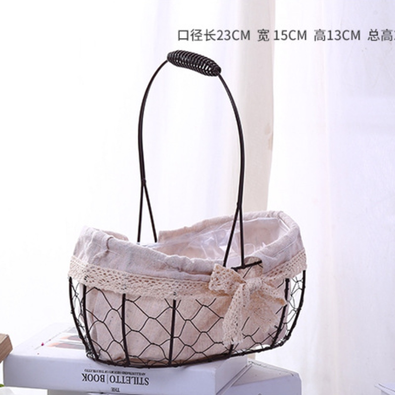 ตะกร้าลวดลายดอกไม้