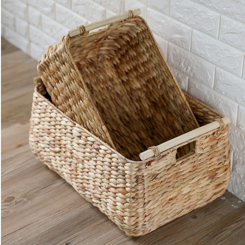 ชุดตะกร้าเก็บผักตบชวา 3 ชิ้น