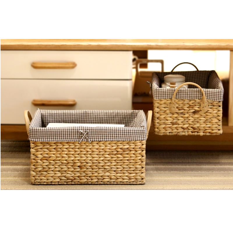 ตกแต่งบ้านตะกร้าสานสี่เหลี่ยมสาน