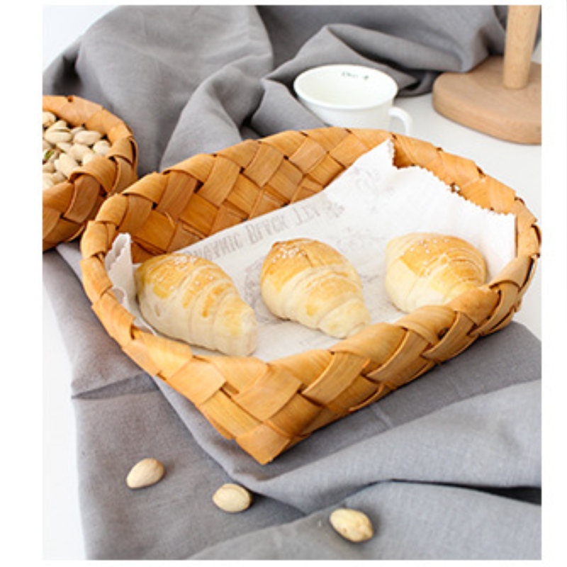 ถาดถักไม้