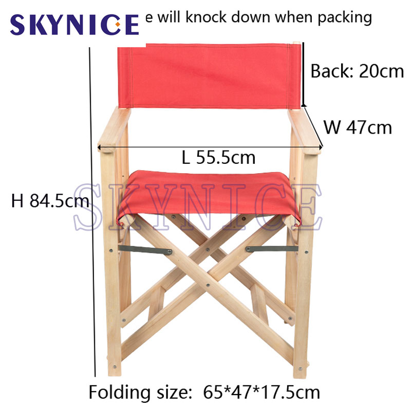 Hot Sale Custom Logo Foldable Canvas Wooden Director Chairs
