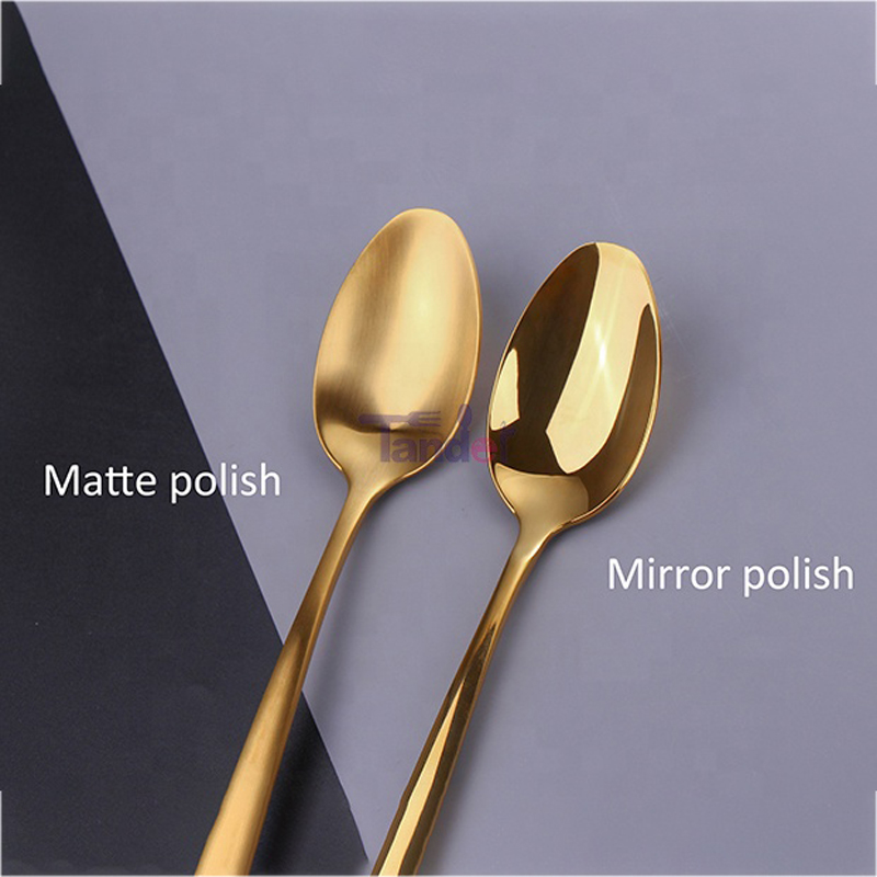 16/20/24 ชิ้นสแตนเลสสตีลโกลด์ flatware 16 20 24 ชิ้นชุดช้อนส้อมพร้อมกล่อง