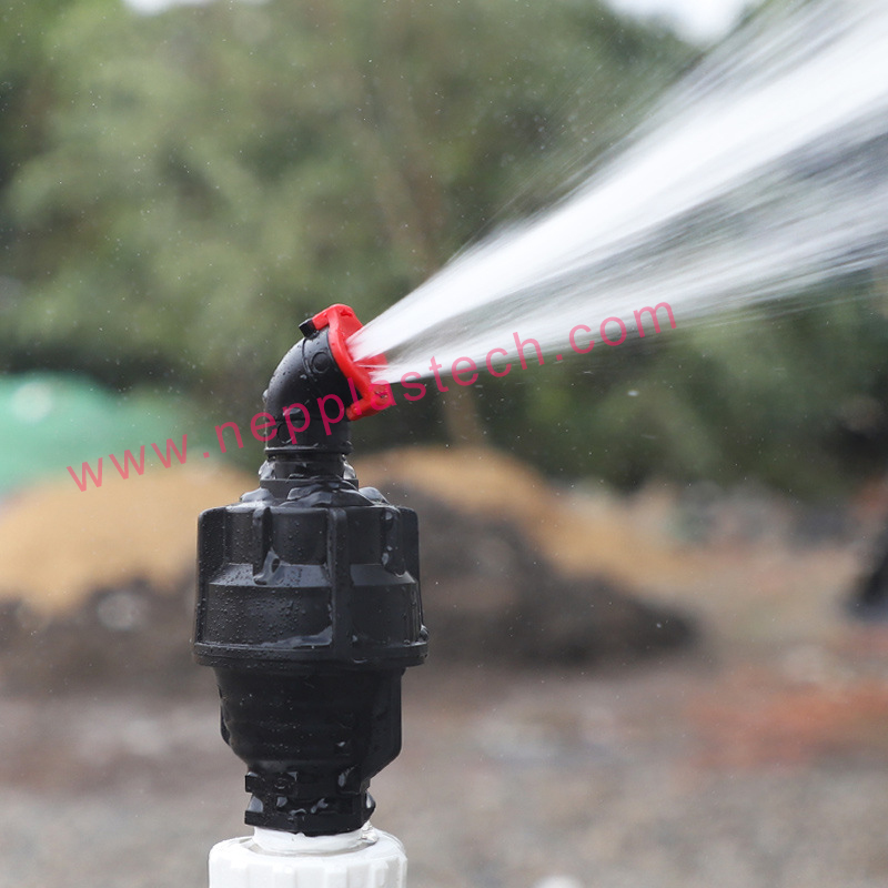 การเกษตรและสวนระบบชลประทานพลาสติก 360 rotator หัวฉีด