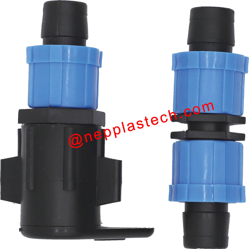 การเกษตรฟาร์มพืชน้ำหยดส่วนประกอบชลประทาน Dn16mm เชื่อมต่อเทปน้ำหยด
