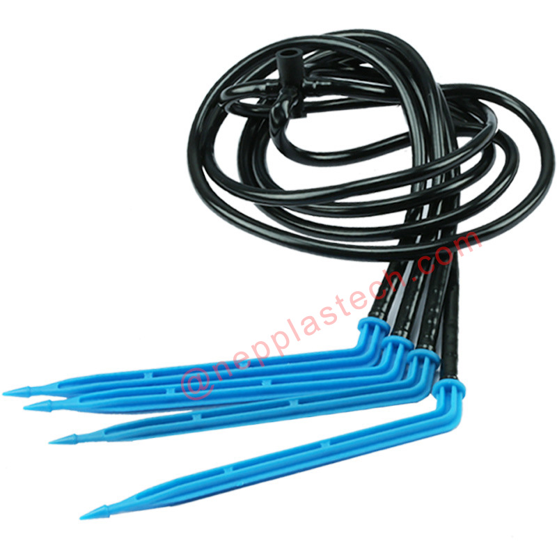 สวนผลไม้การปลูกไมโครสเปรย์ชลประทานเดิมพันหัวฉีดออนไลน์ลูกศร drippers สำหรับกระถางดอกไม้