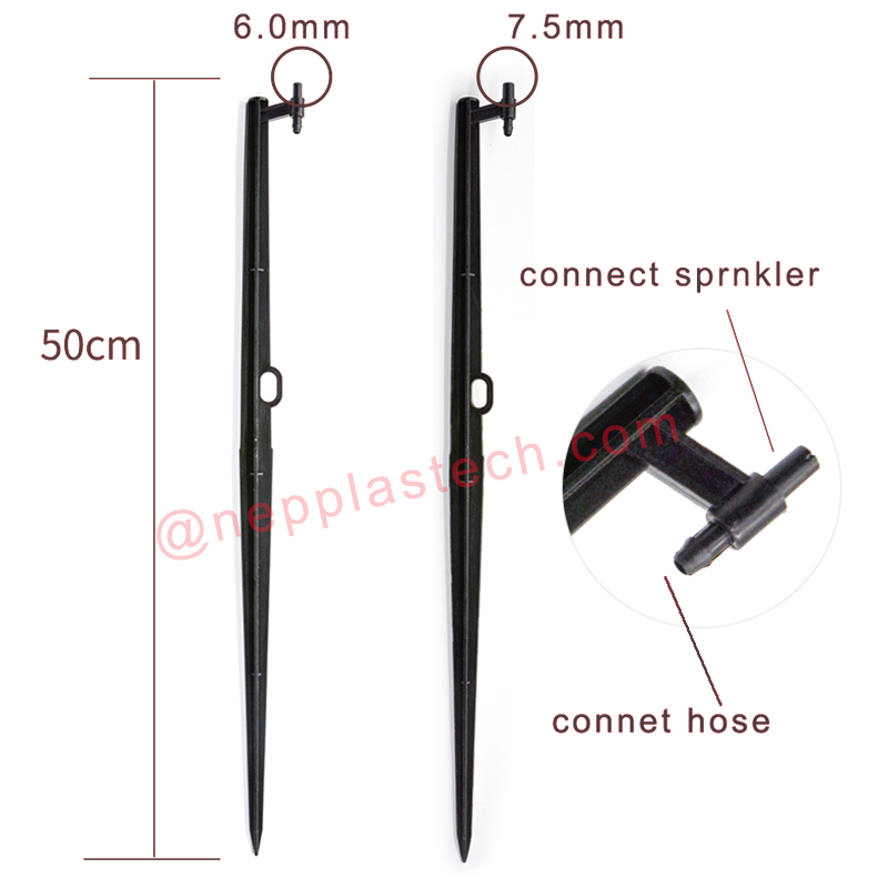 พลังงานแสงอาทิตย์ระบบชลประทานอุปกรณ์ 15 มิลลิเมตรถึง 60 มิลลิเมตรสีดำไมโครสปริงเกลอร์เจ็ทเดิมพัน