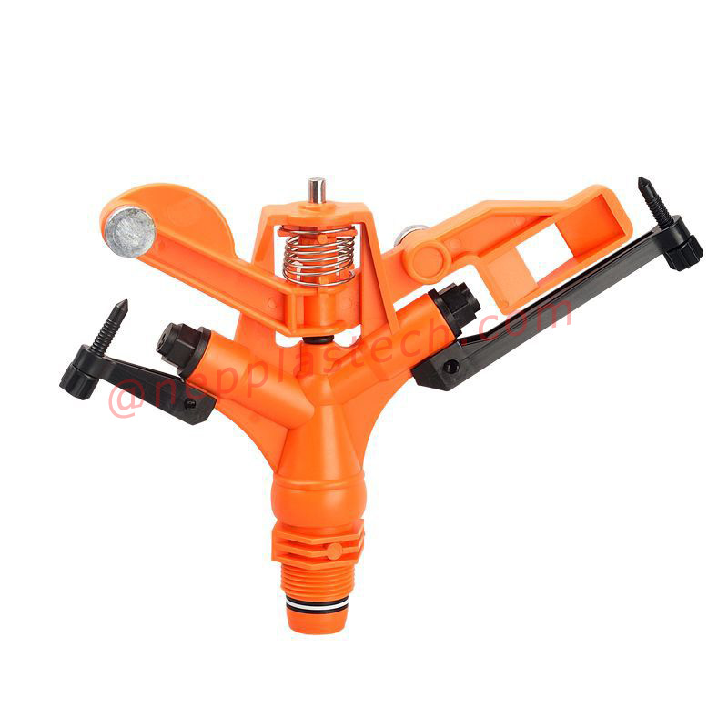 3\/4 นิ้วฟาร์มพืชอัตโนมัติเครื่องมือชลประทาน 1 นิ้วสนามหญ้าสเปรย์ชลประทานพลาสติก 360 องศาหมุนหัวฉีดแรงกระตุ้น