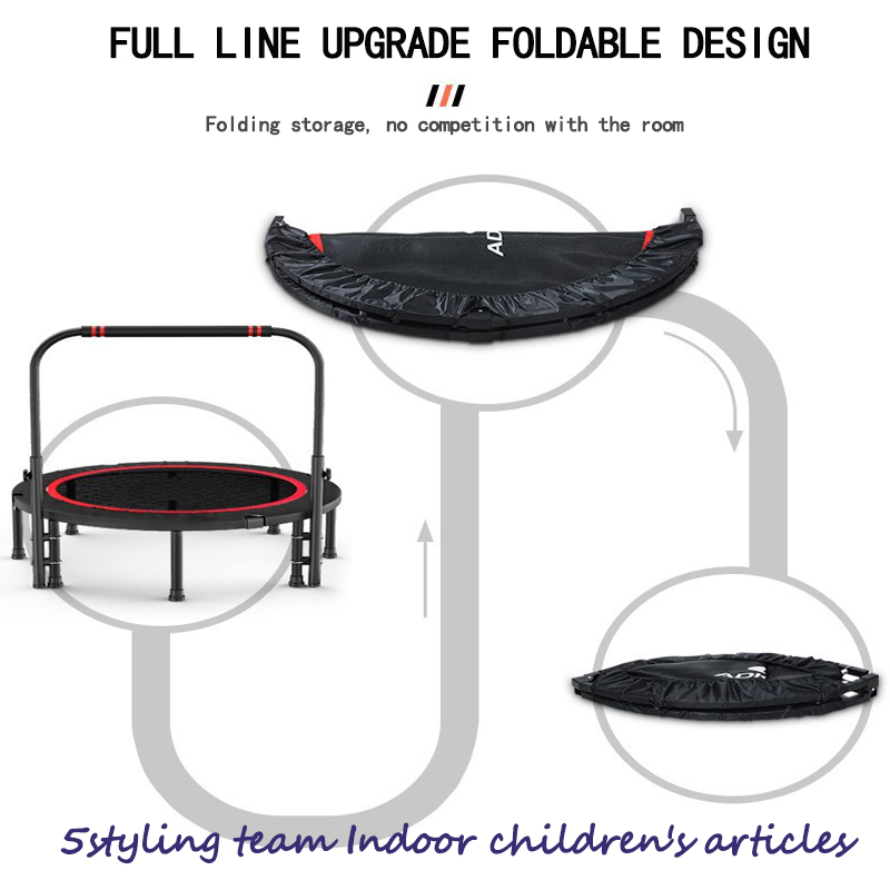 เชิงพาณิชย์หกเหลี่ยมผู้ใหญ่ trampoline ออกกำลังกายเด็กในร่มและกลางแจ้งเงียบยืดหยุ่นเชือก trampoline กับราว