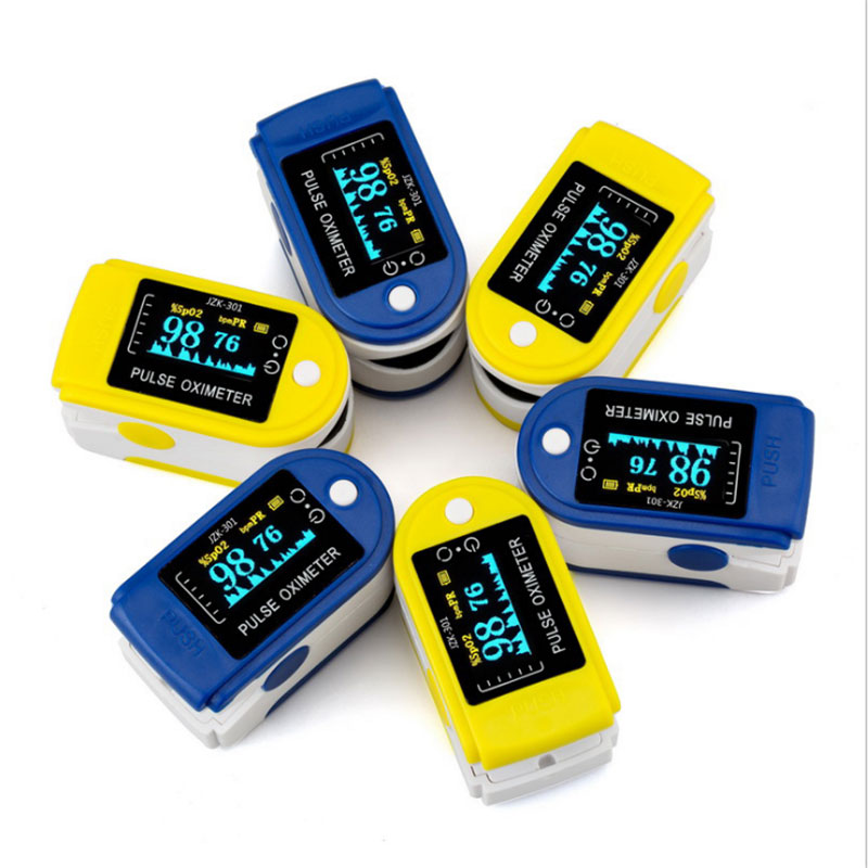 ปลายนิ้วชีพจร Oximeter เลือดออกซิเจนเซ็นเซอร์ออกซิเจนในเลือดเมตรชีพจร Oximeter